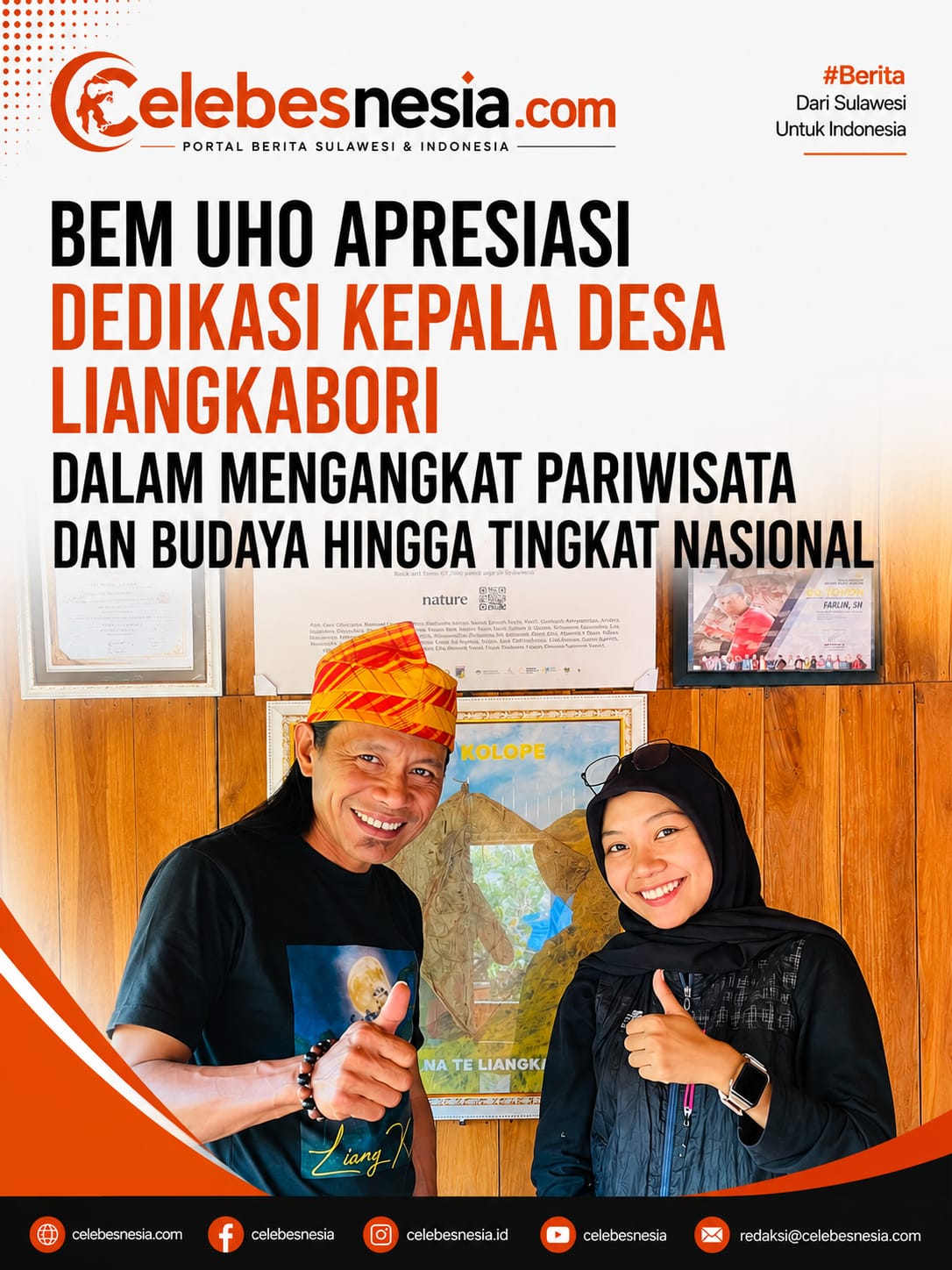 BEM UHO Apresiasi Dedikasi Kepala Desa Liangkabori dalam Mengangkat Pariwisata dan Budaya hingga Tingkat Nasional