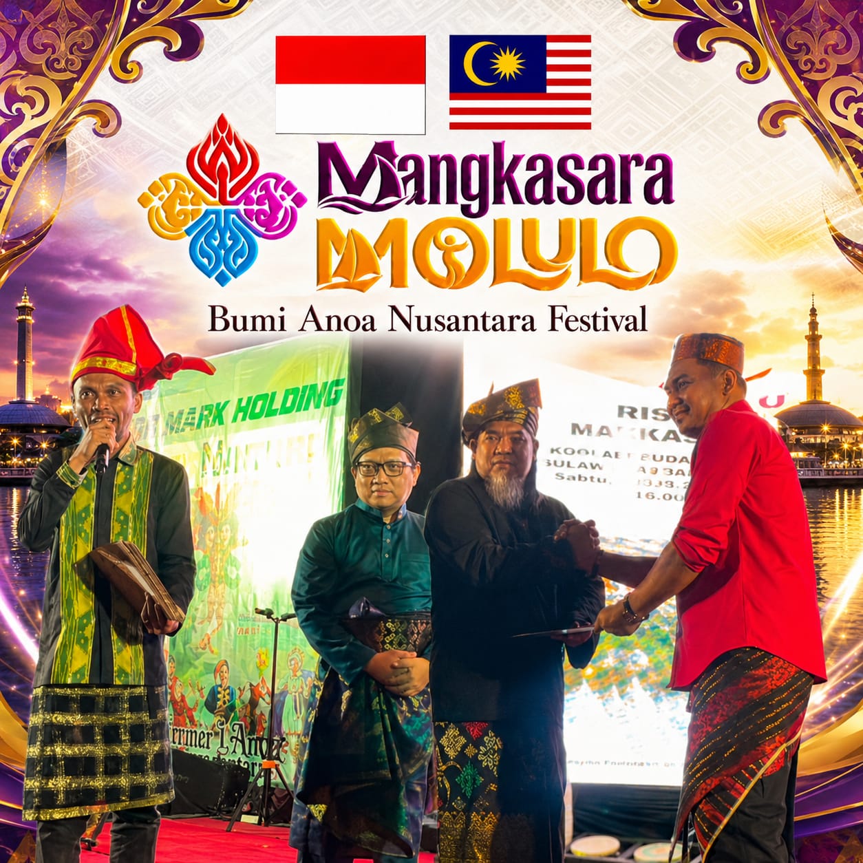 Simbol Persaudaraan Serumpun: Budayawan Malaysia Meriahkan Mangkasara’ Molulo 2026 di Pantai Losari